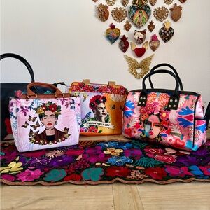 Frida Floral Handbag,Passion por la Vida and ArtistaFrida bag-all three included